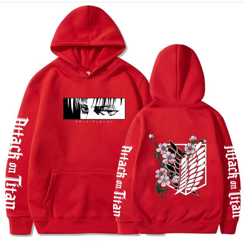 Japanese Animation Attack on Titan Hoodie Men and Women Harajuku Pullover Street Wear Unisex Autumn Winter Sweater