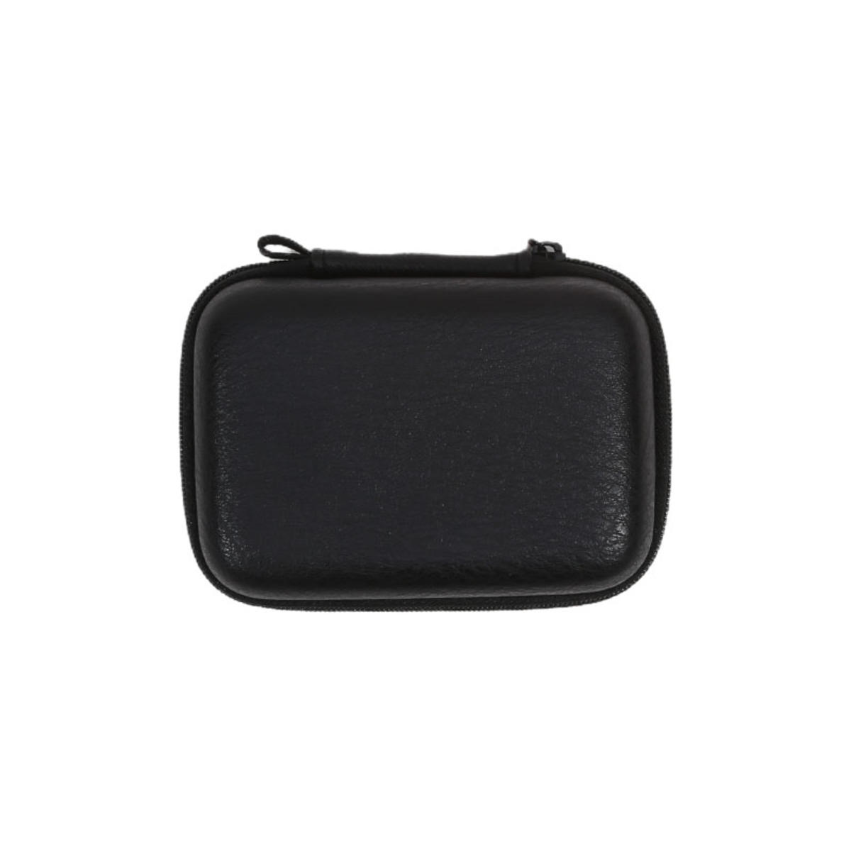 

1pc Portable USB Data Cable Leather Earphone Storage Bag Headphone for Case Cover Protector Mini Zipper Hard Box one size чёрный
