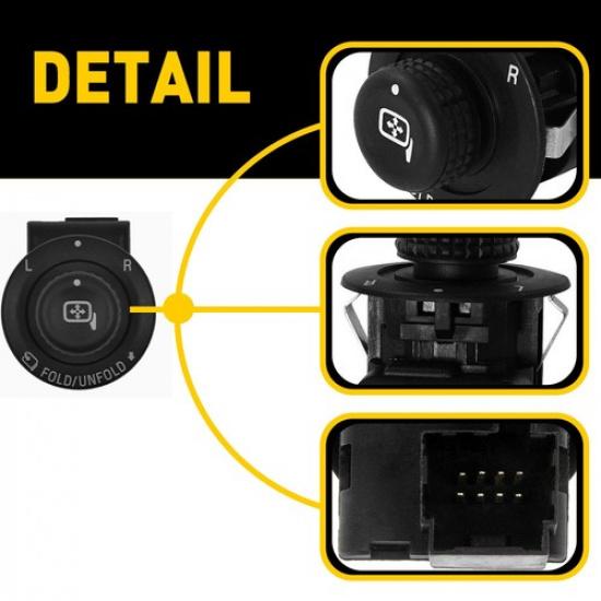 Power Fold Mirror Control Switch for Ford Expedition F150 Navigator EOA