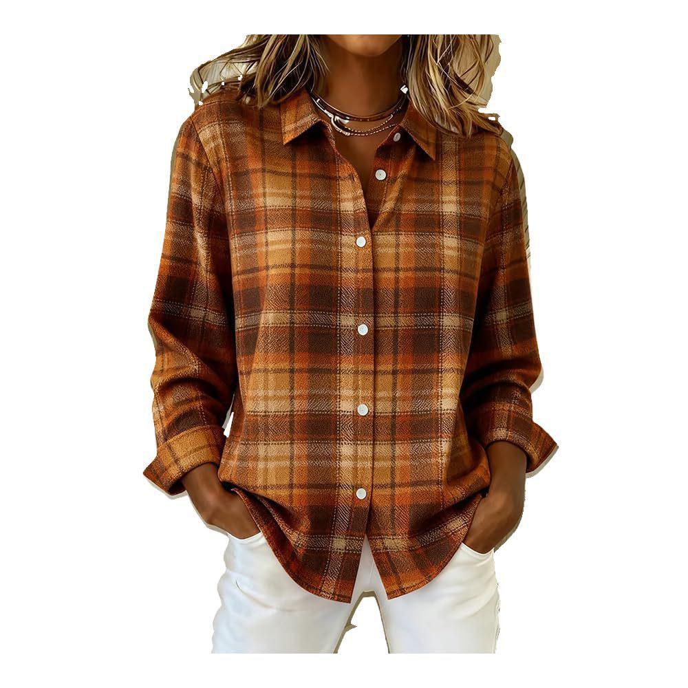 2025 TEMU 3D Print Women's Autumn Shirt - Trendy European & American Style