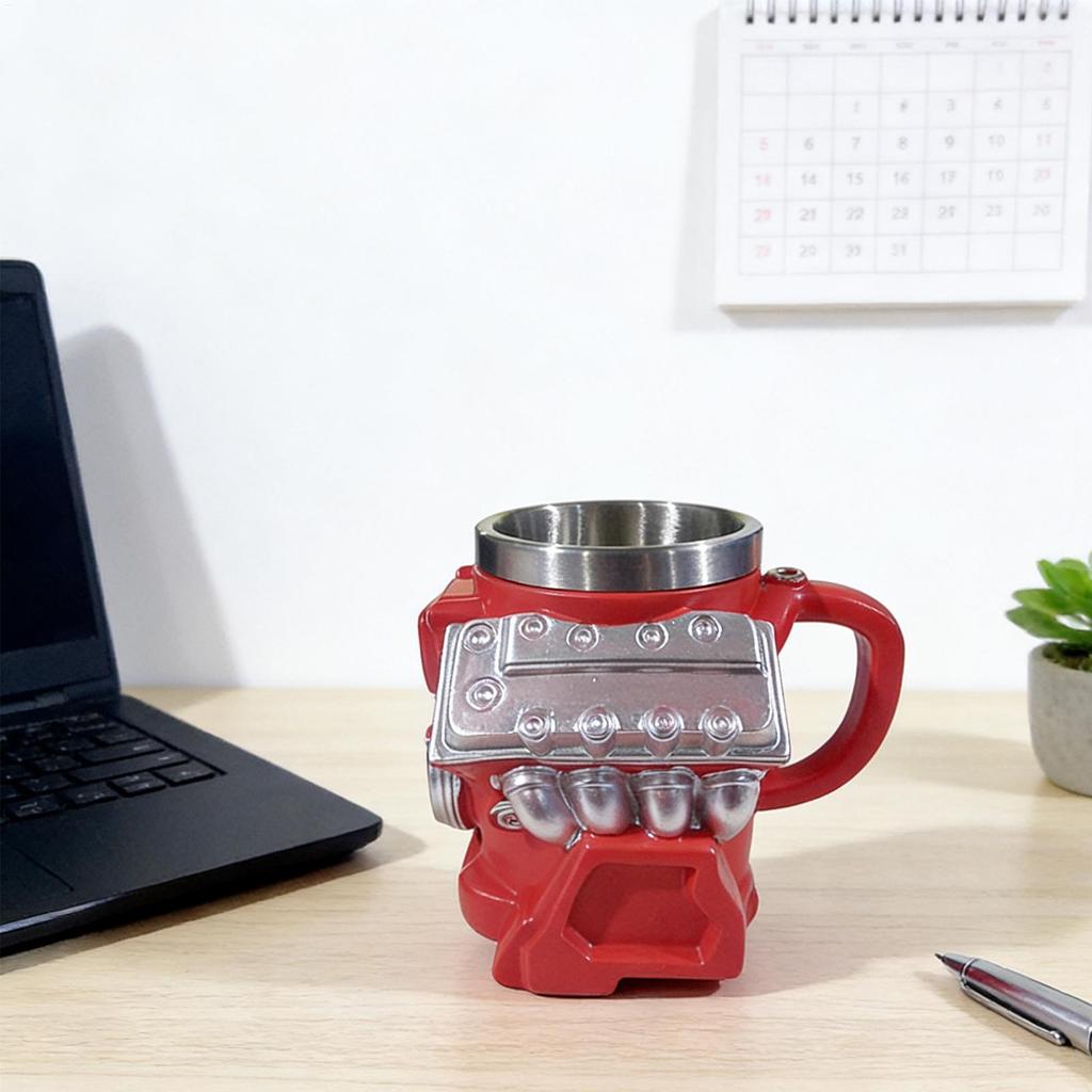 300ML V8 Engine Coffee Mug Milk Cup Art Decoration Mug For Men Car Enthusiasts Lover Mechanics Kitchen Office Home Travel Coffee