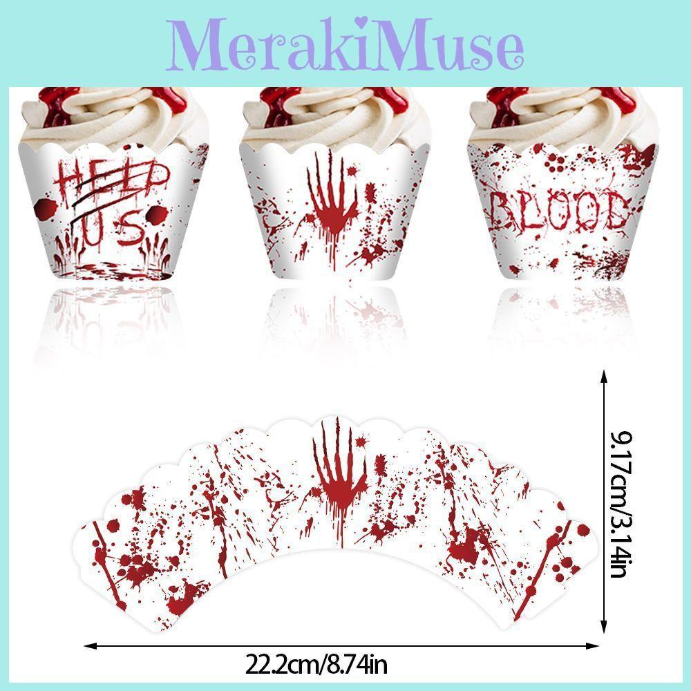 Halloween Blood Hand Pattern Cake Border Accessories Set Party Venue Decor
