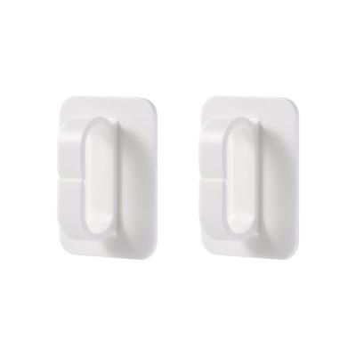 2Pcs Adhesive Hooks  Sturdy ABS  Shape Design Multifunction Wall Hooks for Home Bat