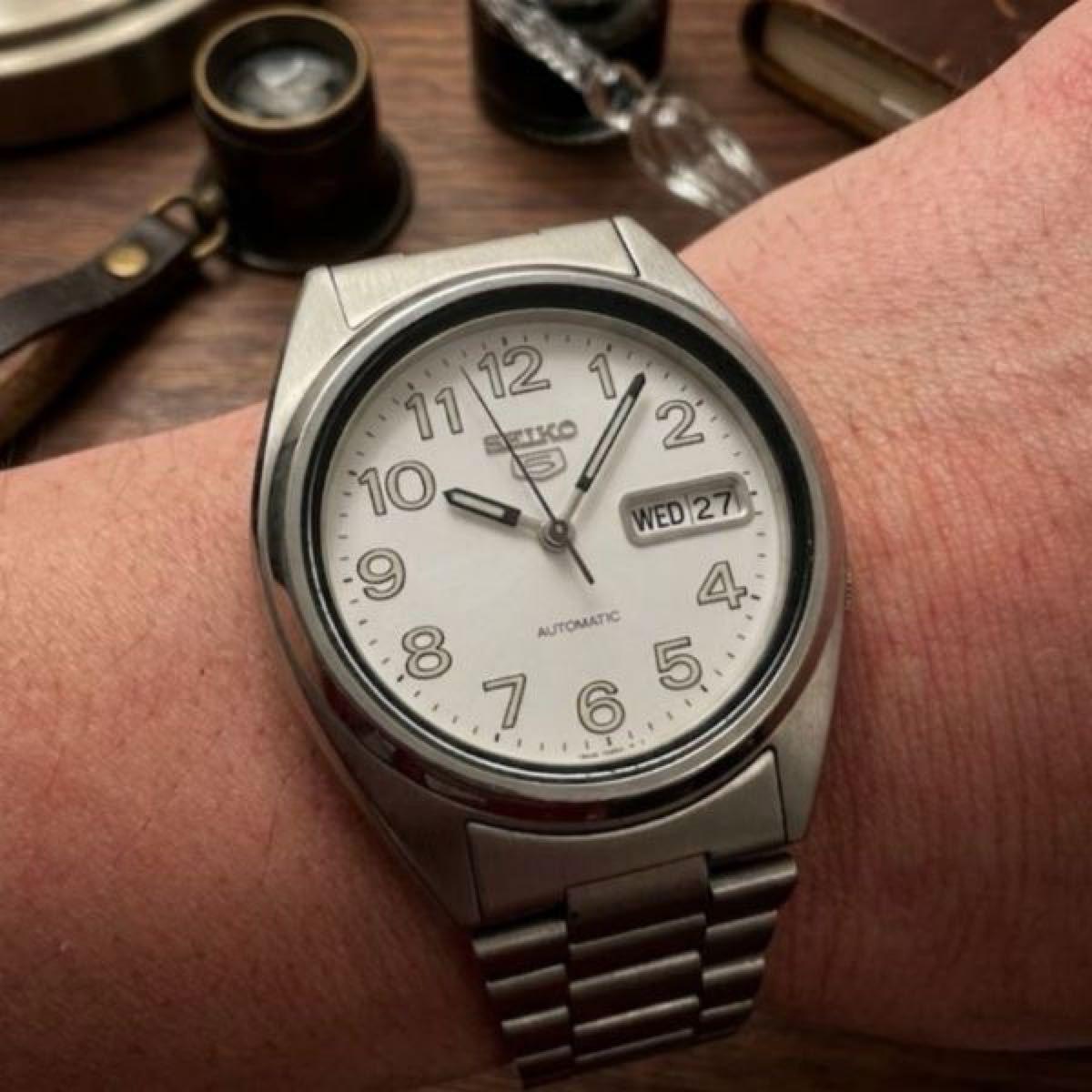 [Seiko 5 / Working product / January 2000 / Vintage] SEIKO5 7S26A-3180 Automatic winding 21 jewels Day Date