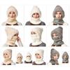 Windproof 2in1 Scarf Hat Plush Balaclavas Hat Fashion Winter Cap Mask Set  Riding