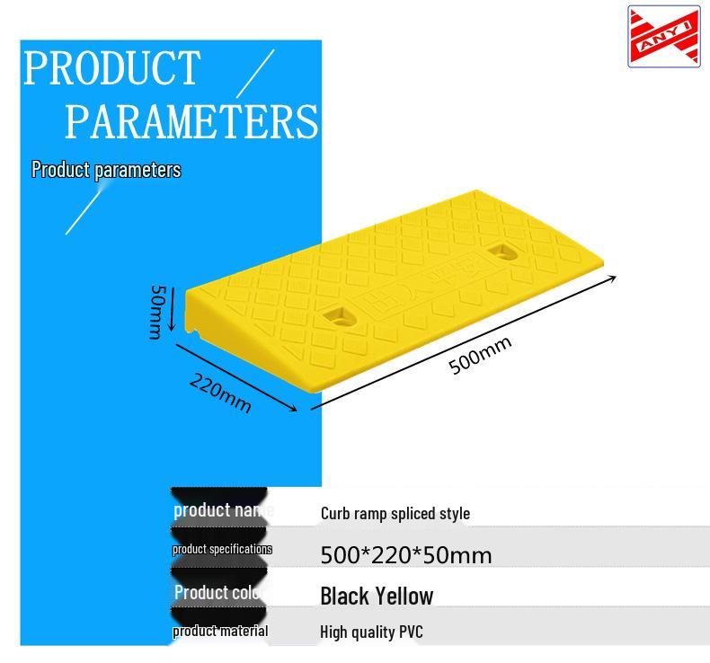 Portable Curb Ramp Triangle Pad for Cars