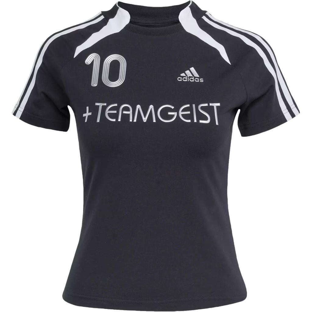 Adidas SS25 Adilenium Teamgeist Fashion Comfortable Soft Skin-Friendly Slim Fit Short Sleeve Football Shirt Women Tops KE9812