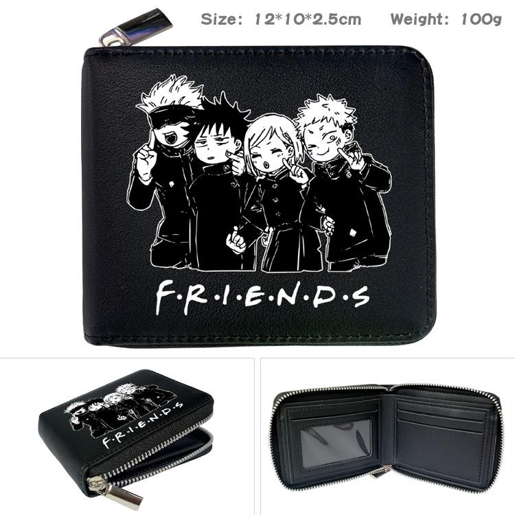 Jujutsu Kaisen Anime Zip PU Wallet Cartoon Print Coin Purse Large Capacity Card Holder Gojo Satoru Sukuna 1pcs