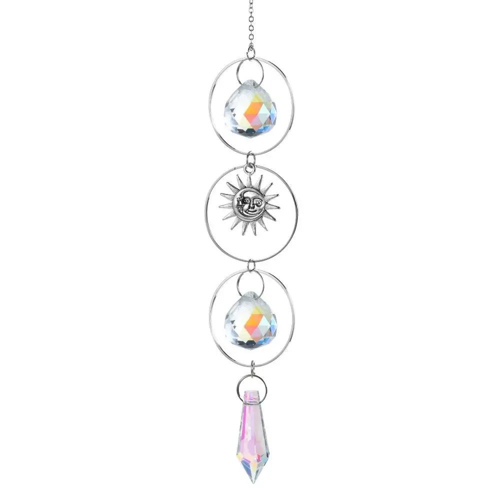 Rainbow Maker Sun Catcher Home Garden Decor Sun Moon Planet Prisms Hanging Decoration Light Catching Hanging Ornament Gift