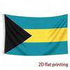 1 stuks Meerdere Maten Optioneel Bahama's Vlag Patroon Enkelzijdig Bedrukt, Ventilator Steun Vlaggen, Decoratieve Vlaggen, Aanmoedigingsvlaggen, Geschikt voor Sportevenementen, P
