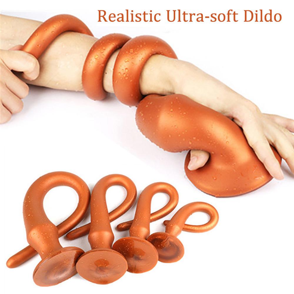 Diepgaande Uitgebreide Masturbator Vloeibare Siliconen Anale Prop Set