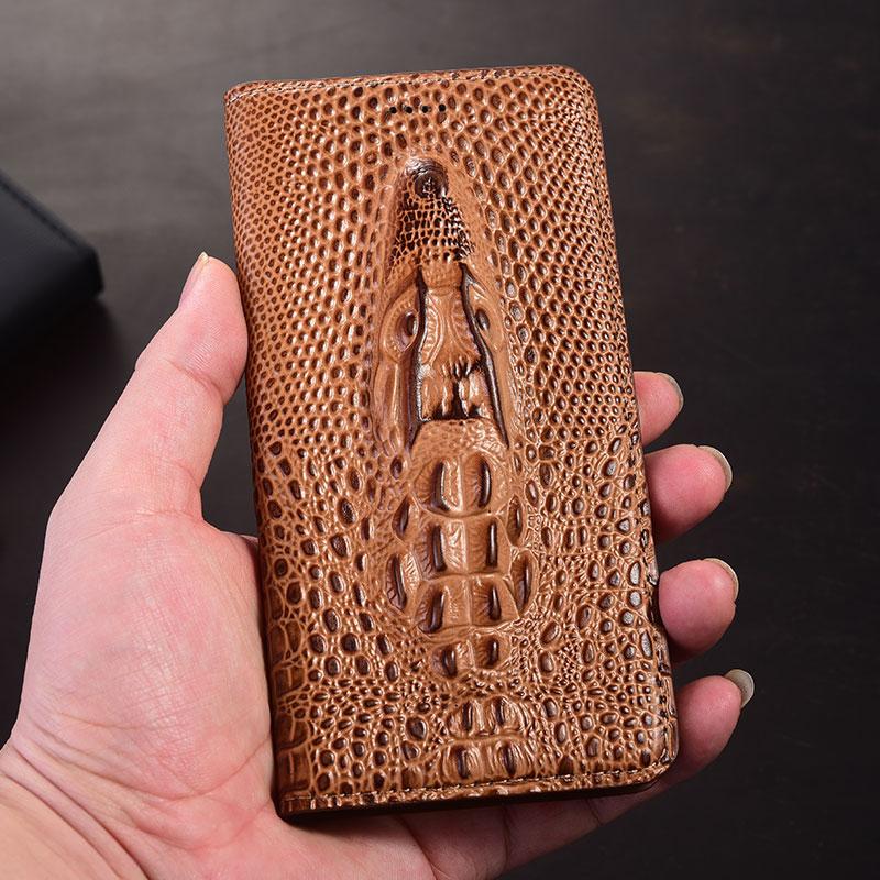 Luxury Genuine Leather Phone Case for Xiaomi Poco X Series - X8 X7 X6 X5 X4 X3 Pro Max Neo NFC GT 5G Crocodile Head