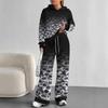 Gradual Change European and American Autumn and Winter Casual Long-sleeved Suit Women's Hooded Sweater Trousers Two-piece Set