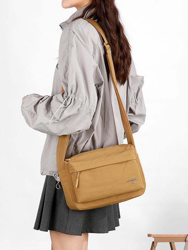 Stylish Women's Nylon Shoulder Crossbody Bag - Lightweight, Versatile, Large Capacity, Casual Commuter Square Bag