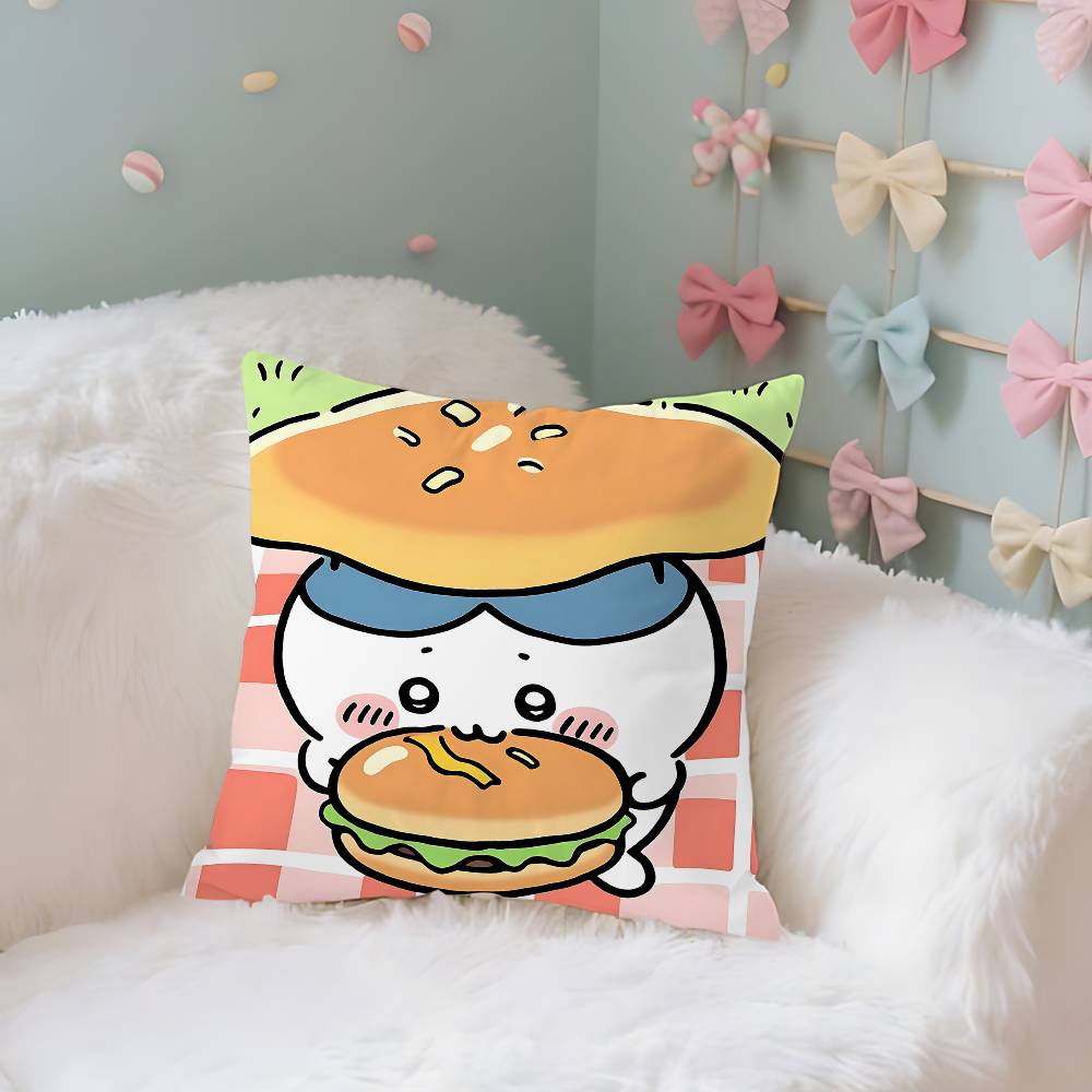 CartoonCChiikawasCute Case Plush Fabric Soft Pillowcase Double Sided Print Cushion Cover Household Gifts