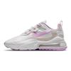 Nike Air Max 270 React Rétro Confortable Durable Coupe Basse Coussin d'Air Chaussures de Course Femme sneaker Blanc Cassé Violet CZ1609-100