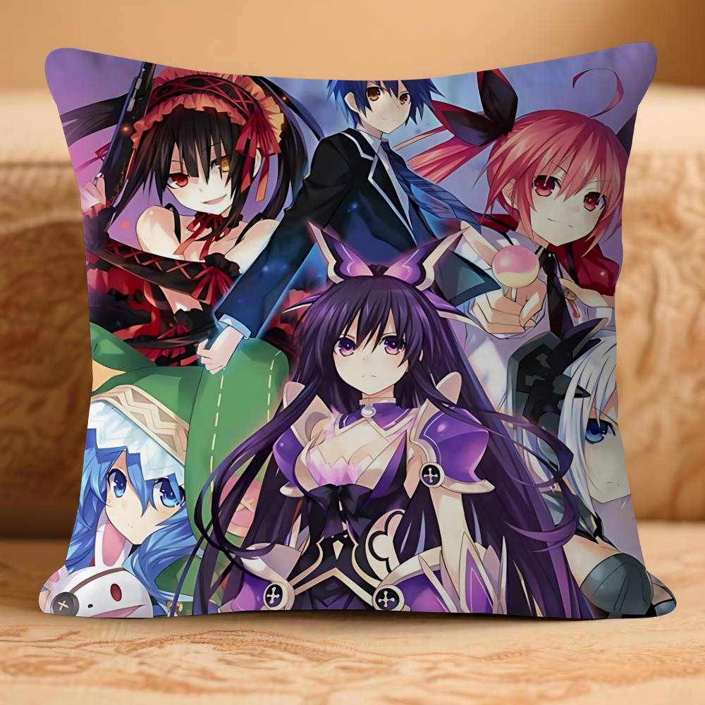 Anime D-DATE-A-LIVES Kudde Gåvor Hemmakontor Möbler Sovrum Soffa Bil Kuddfodral Fodral 45x45cm