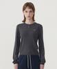 COVERNAT WOMAN Layered Round Neck Knit Charcoal