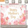 2D Happy Mother's Day Celebration Background, Soft Pink Flower Decor