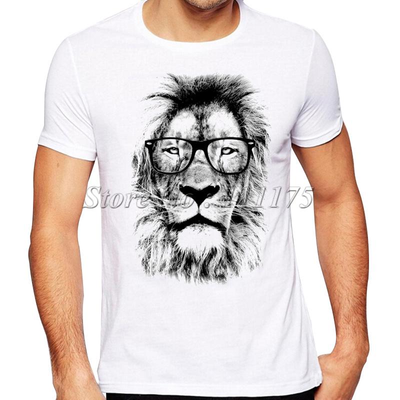 Wear Glasses Printed T Shirt Men 