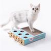 Five-Hole Cat Scratcher & Teaser with Corrugated Paper for Claw Grinding