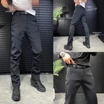 Spring 2025 Men's Slim-fit Windproof Softshell Casual Outdoor Pants