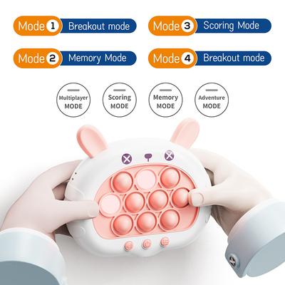 Electronic Quick Push Bubble Game Handle Toys Pop Up Light Fidget Fun Puzzle Anti-Stress Game Machine Toy Gifts For Kids Adults