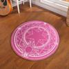 Cute Cartoon Cherry Blossom Magic Tarot Round Carpet Home Living Room Bedroom Floor Decoration Computer Chair Mat Carpet
