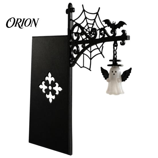Creative Reading Corner Gift Halloween Library Lantern, Gothic Decorative Bookshelf Lamp, Vintage LED Style Accent Book Nook Light for Bookworms, Home