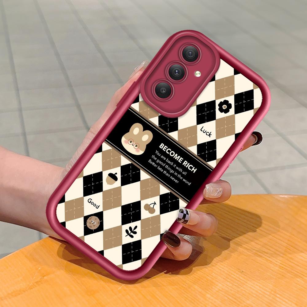 Soft Silicone Square Ladders Cartoon Pattern Full Cover Camera Protection Shockproof Case for Huawei Honor Xiaomi Redmi Samsung