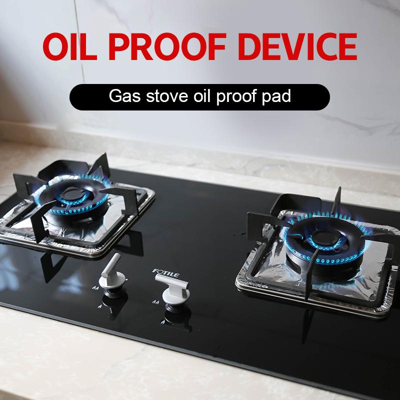 Set da 10 Pezzi Coperture in Foglio di Alluminio Spesso Protezione Anti-Olio per Fornello a Gas Copertura Protettiva Pad Pulizia Resistente Parti per Pulizia Cucina