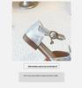2026 New Rhinestone Bow Princess Leather Sandals for Girls