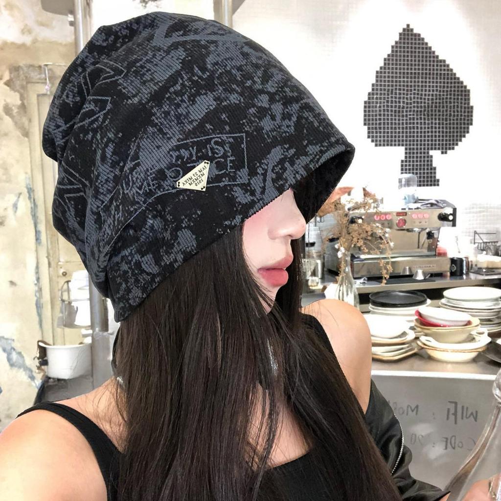 Retro-Kopftuch im koreanischen Stil für Damen - Lockere Herbst-/Wintermütze für ein kleineres Gesicht, Warmer Pullover für die Zeit nach der Geburt