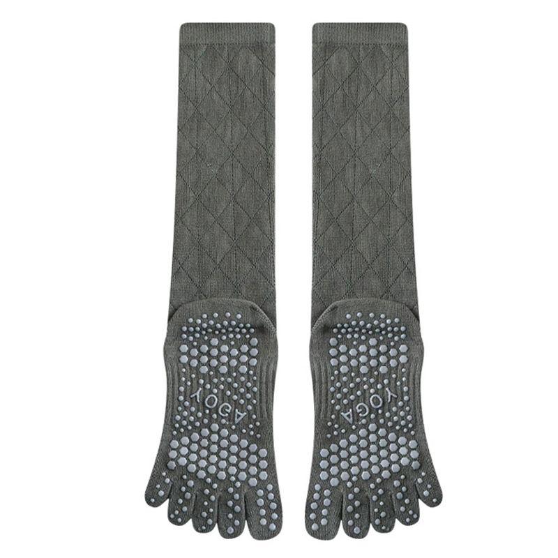 

Long Yoga Socks Non Slip Professional Women s Toe Socks Fitness Non-Slip Socks Room Socks Adult Pilates Socks Green