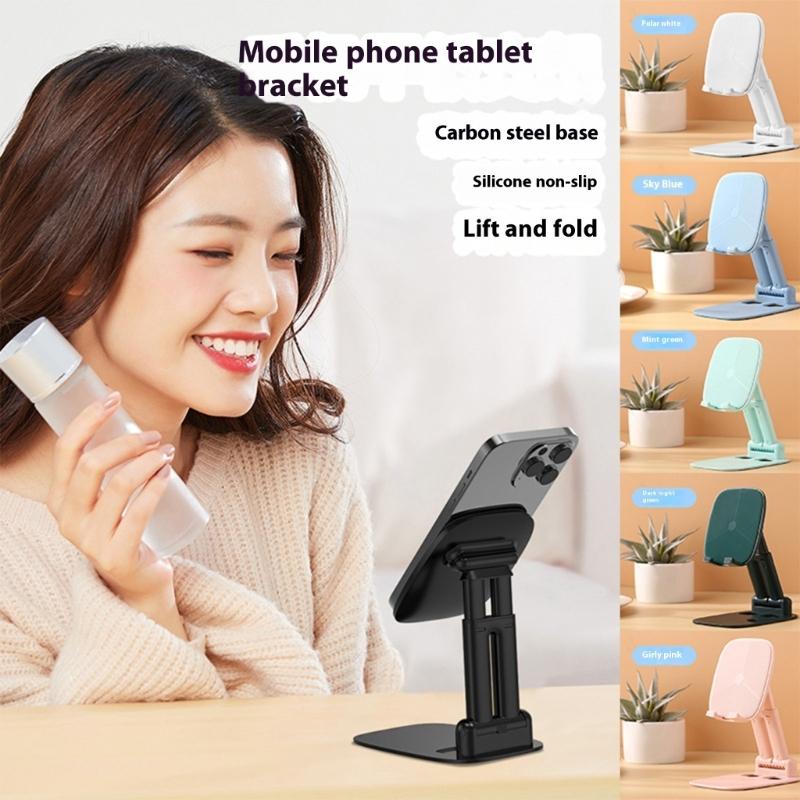 Foldable Cellphone Holder Universal Mobile Phone Tablet Cradle Angle Height Adjustable Tabletop Phone Support Holder