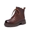 The first layer of cowhide Martin boots for women's autumn and winter 2025 new retro lace-up versatile leather rubber short boots for children