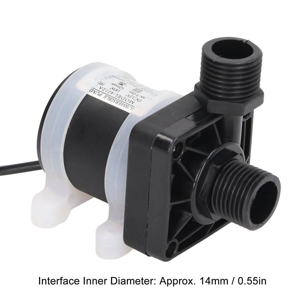 Small Submersible Pump Safe Stable Performance Power Saving Quiet Fountain Water Pump DC12V 20W 800L/h