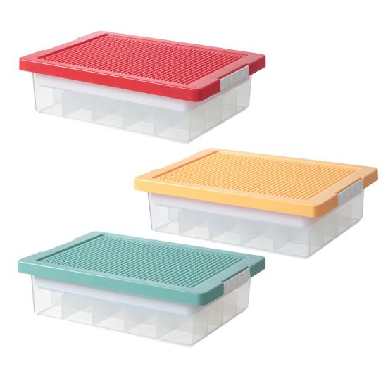 With Removable Cover Multi Compartments Large Capacity Transparent Art Craft Storage Organizer