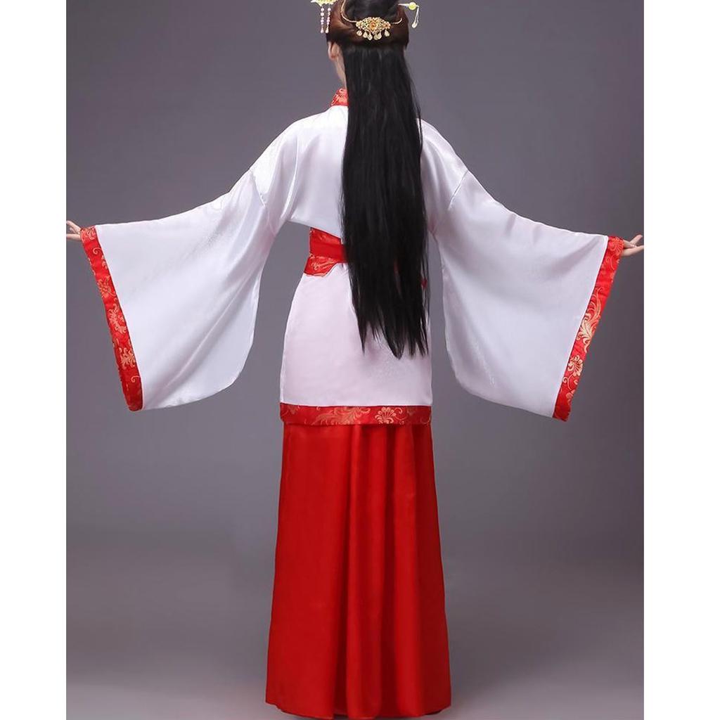 Traditional Chinese Hanfu Dress for Women Ancient Style Costume with Wide Sleeves and Sash Elegant Historical Clothing for Cultural Events