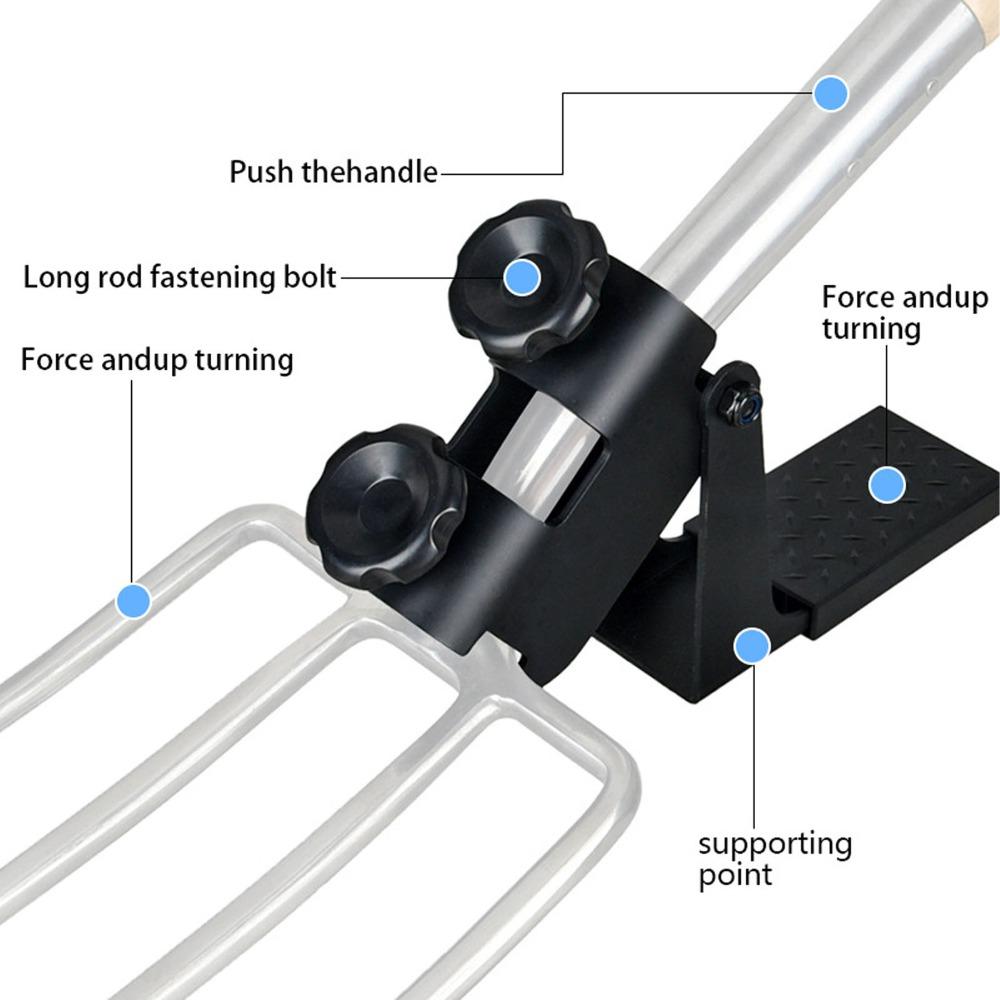 Clip and Pedal Attachment Digging Assistor Tool Ergonomic Handle Soil Loosening Tool  Farm Use