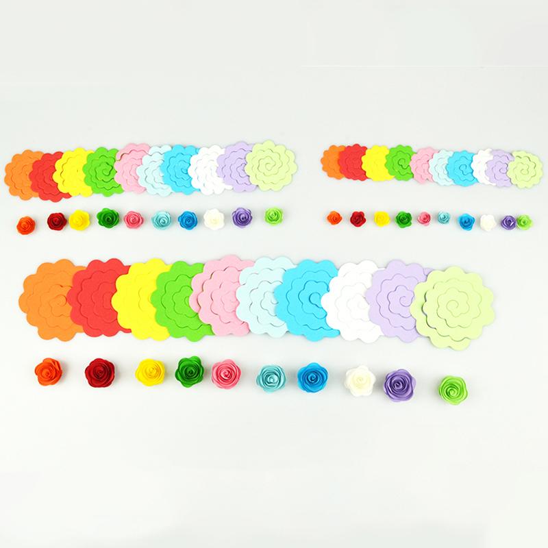 20pcs/set Roll Rose Flower Quilling Paper Strips Craft Make Paper Fake Flowers Teaching Incentive Supplies Scrapbooking TMZ