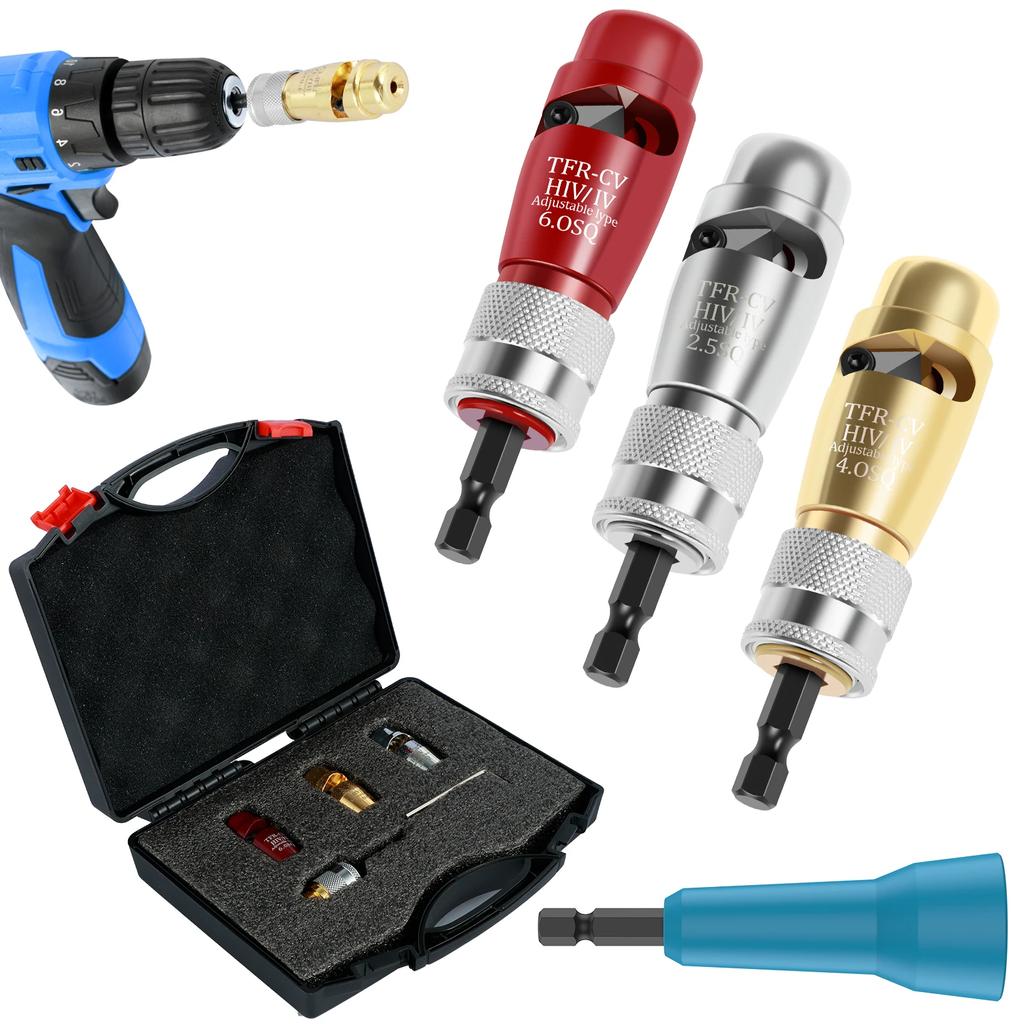 2.5/4/6 Square Adjustable Cable Wire Stripper Wire Nut Twister Set Electric Wire Peeling Stripper Wire Twisting Tool