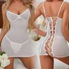 Sexy European & American Mesh See-Through Suspender Lingerie for Women: Hot-Selling Sleepwear Dress