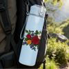1PC Mixed Red Rose Bouquet Print 750ml Color Plastic Sports Water Bottle Leakproof Flip Straw Lid Suitable for Sports Office Home Use