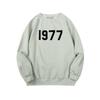 Three-dimensional flocking 1977 men's and women's American high street hoodie sweater trousers casual suit