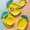 Creative Fruit Plate Pineapple Ceramic Dessert Plate Dish Set Household Lovely Personalized Dinner Plate Salad Dessert Plate