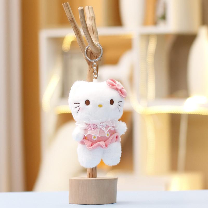 Плюшевый брелок Hello Kitty с мягким коротким ворсом для сумок и коллекционеров
