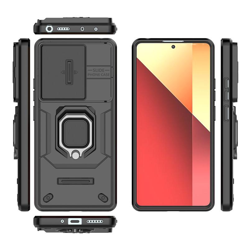 For Xiaomi Redmi Note 14S Case Slide Camera Len Cases Xiaomi Redmi Note 14S Cover Shockproof Armor PC Phone Cover Redmi Note 14S