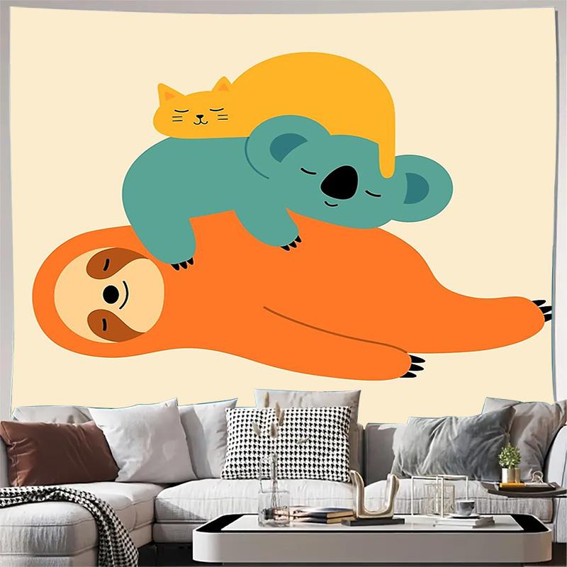 Boho Tapestry Wall Hanging Aesthetic Room Decor Nature Landscape Wall Art Dorm Room Decor Bedroom Wall Decor Tribal Pattern Tape 70x100cm28x39in