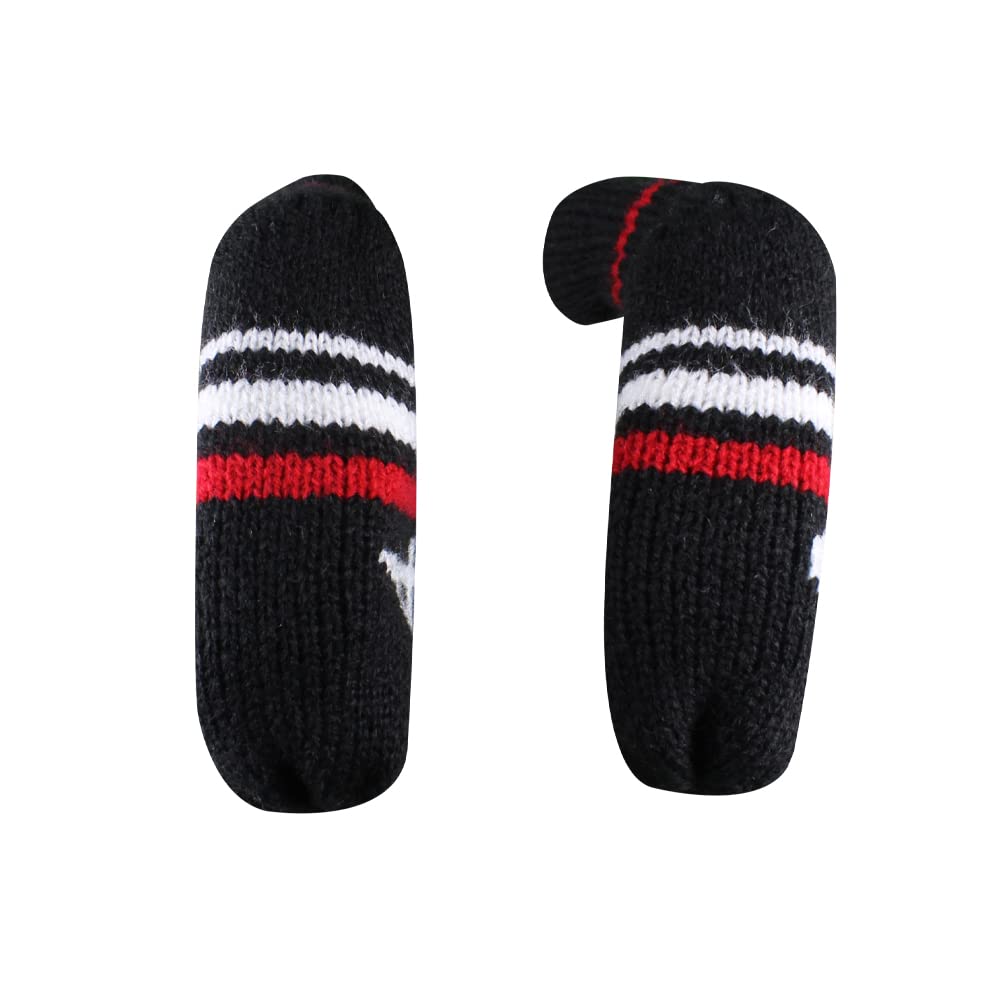 Scott Edward 10-Piece Golf Iron Headcovers, Cute Sock-Shaped, Washable, Durable Golf Club Head Protectors, Black